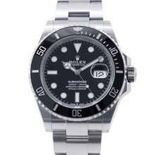 将图像加载到图库查看器中，ROLEX Submariner-Date W41mm Stainless Steel Black Dial126610LN
