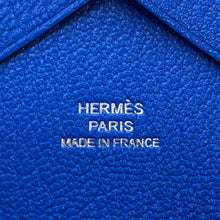 将图像加载到图库查看器中，HERMES Calvi Duo Blue france Chevre Myzore Goatskin
