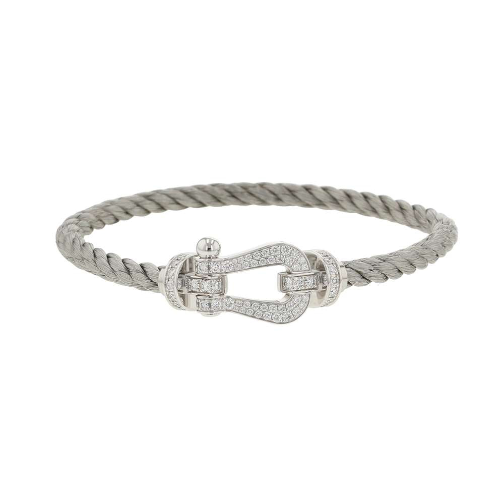 FRED Force 10 Bracelet Size Large/180B0050-6B0109 18KWG Stainless Steel