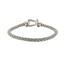 将图像加载到图库查看器中，FRED Force 10 Bracelet Size Large/180B0050-6B0109 18KWG Stainless Steel
