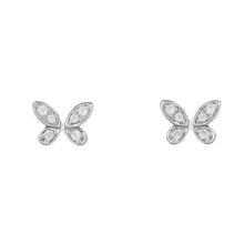 将图像加载到图库查看器中，GRAFF Pave Butterfly Diamond Petit Stud EarringsRGE1563 18K White Gold
