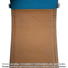 将图像加载到图库查看器中，HERMES Elan Bracelet Size T2 Blue Jean/Biscuit Swift Leather
