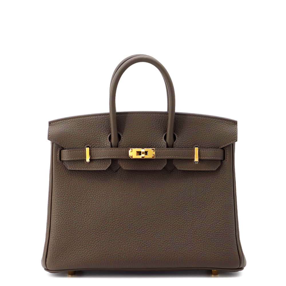 HERMES Birkin Eucalyptus Togo Leather Size 25