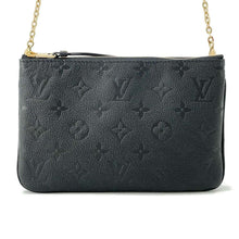 将图像加载到图库查看器中，LOUIS VUITTON Pochette double zip NoirM68568 Monogram Empreinte Leather
