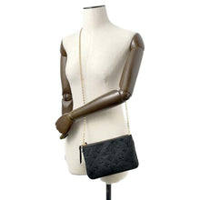 Load image into Gallery viewer, LOUIS VUITTON Pochette double zip NoirM68568 Monogram Empreinte Leather
