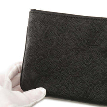 Load image into Gallery viewer, LOUIS VUITTON Pochette double zip NoirM68568 Monogram Empreinte Leather
