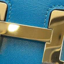 Load image into Gallery viewer, HERMES Constance compact Blue Izmir Tadelakt Leather
