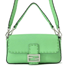 将图像加载到图库查看器中，FENDI Selleria Mamma Bucket 2wayBag Light Green8BR600 Leather
