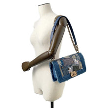 Load image into Gallery viewer, CHANEL Boy Chanel Patchwork ChainShoulder Bag Blue Denim
