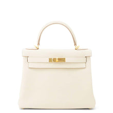 Load image into Gallery viewer, HERMES Kelly Retourne Craie Togo Leather Size 28
