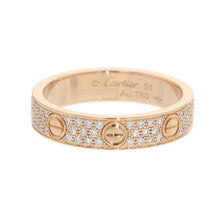 将图像加载到图库查看器中，CARTIER Love Wedding Ring Small Model Size 51/#11 SmallB4085851/B4085800 18K Pink Gold
