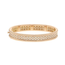 将图像加载到图库查看器中，Van Cleef &amp; Arpels Perlée Diamond Bracelet 3-row model Extra Small model Size S sizeVCARO14900 18K Pink Gold
