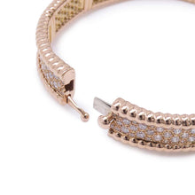 将图像加载到图库查看器中，Van Cleef &amp; Arpels Perlée Diamond Bracelet 3-row model Extra Small model Size S sizeVCARO14900 18K Pink Gold
