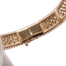 将图像加载到图库查看器中，Van Cleef &amp; Arpels Perlée Diamond Bracelet 3-row model Extra Small model Size S sizeVCARO14900 18K Pink Gold
