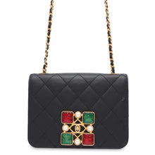 Load image into Gallery viewer, CHANEL Gripoa Matelasse ChainShoulder Bag BlackAS2251 Calf Leather Faux Pearl  Resin
