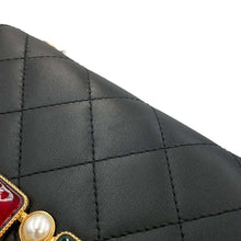 Load image into Gallery viewer, CHANEL Gripoa Matelasse ChainShoulder Bag BlackAS2251 Calf Leather Faux Pearl  Resin
