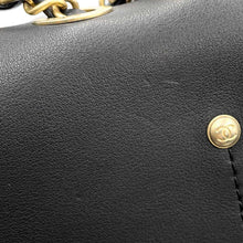 将图像加载到图库查看器中，CHANEL Matelasse Flap Bag &amp; Coin Purse ChainShoulder Bag BlackAS1094 Calf Leather
