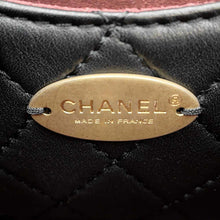 将图像加载到图库查看器中，CHANEL Matelasse Flap Bag &amp; Coin Purse ChainShoulder Bag BlackAS1094 Calf Leather
