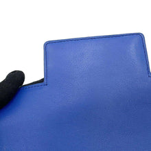 Load image into Gallery viewer, Delvaux Madame Long Wallet Blue Leather/Galuchat Leather
