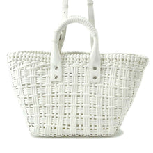 Load image into Gallery viewer, BALENCIAGA Bistro Basket Bag White671342 Patent Leather Size XS
