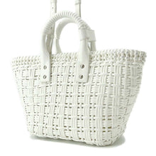 将图像加载到图库查看器中，BALENCIAGA Bistro Basket Bag White671342 Patent Leather Size XS
