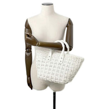 将图像加载到图库查看器中，BALENCIAGA Bistro Basket Bag White671342 Patent Leather Size XS
