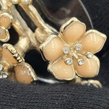 Load image into Gallery viewer, CHANEL Camellia Flower Gripoa CC Logo Necklace Champagne Gold/Beige Gold Plated
