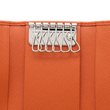 Load image into Gallery viewer, PRADA Triangle Logo 6 Key Case Orange2PG222 Leather
