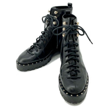 将图像加载到图库查看器中，Valentino Garavani Rock Studded Boots Black Leather Size 35
