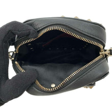 Load image into Gallery viewer, Valentino Garavani Rock Studded Chain Shoulder Black Leather
