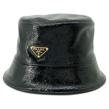 Load image into Gallery viewer, PRADA Bucket hat Size M Black1HC137 Patent LeatherLambskin
