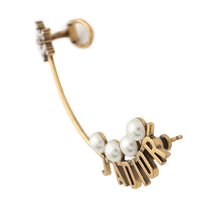 Load image into Gallery viewer, Dior J&#39;ADIOR Star Motif Single Ear Cuff Antique Gold Gold Plated Faux Pearl  Rhinestone
