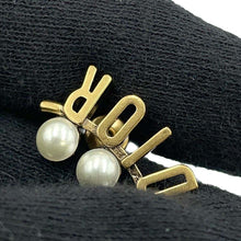 Load image into Gallery viewer, Dior J&#39;ADIOR Star Motif Single Ear Cuff Antique Gold Gold Plated Faux Pearl  Rhinestone
