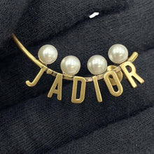 Load image into Gallery viewer, Dior J&#39;ADIOR Star Motif Single Ear Cuff Antique Gold Gold Plated Faux Pearl  Rhinestone
