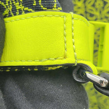 将图像加载到图库查看器中，LOEWE Roll Top Ring Shoulder Black/Neon YellowB936Z75X02 Jacquard Calf Leather
