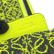 将图像加载到图库查看器中，LOEWE Roll Top Ring Shoulder Black/Neon YellowB936Z75X02 Jacquard Calf Leather
