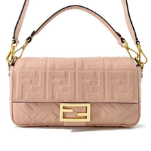 将图像加载到图库查看器中，FENDI 2Way Mamma Bucket Shoulder Bag ZUCCA Light Pink8BR600 Leather
