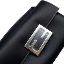 将图像加载到图库查看器中，FENDI 2WAY Bucket Phone Pouch Black7AS142 Satin
