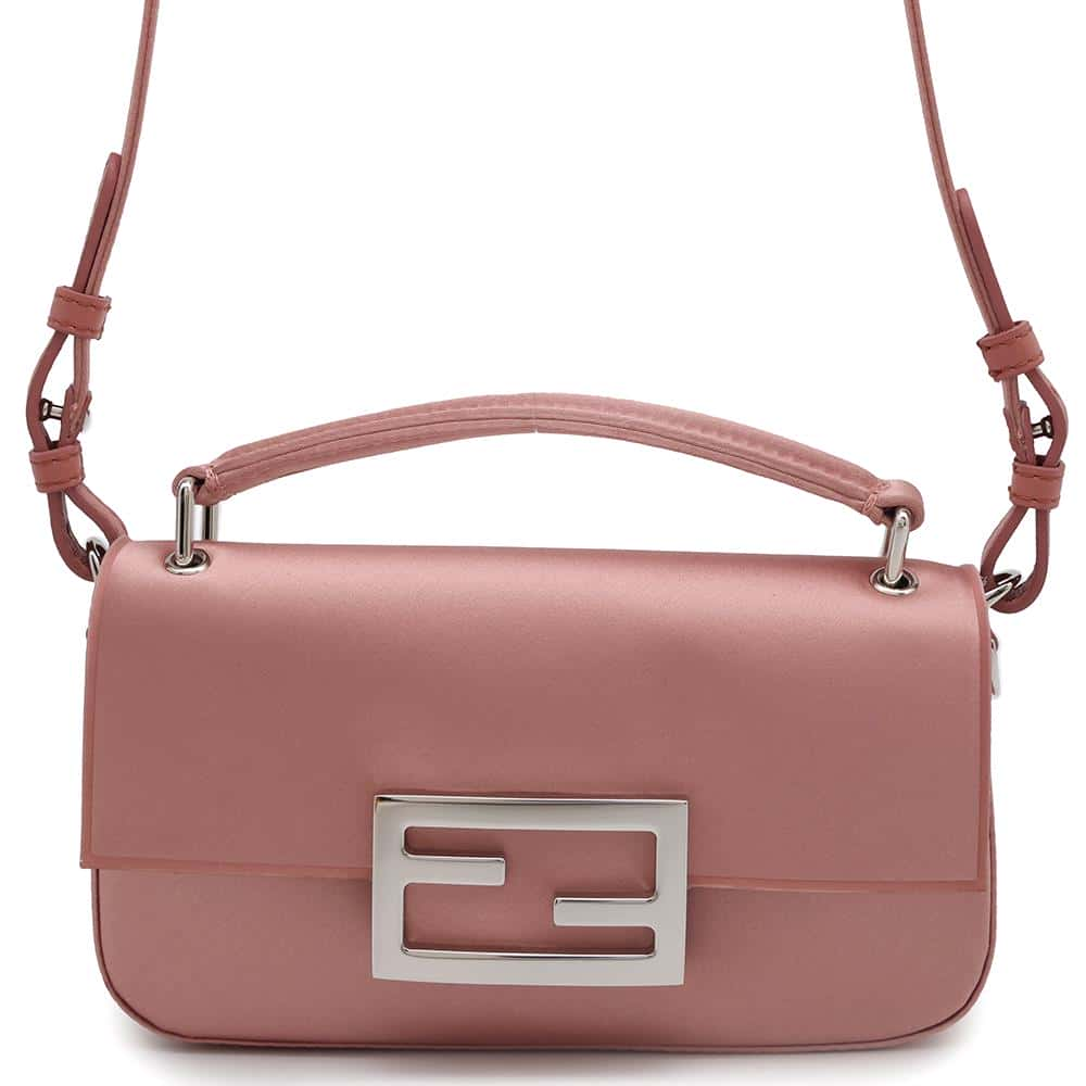 FENDI 2WAY Bucket Phone Pouch Pink7AS142 Satin