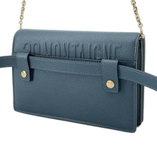 Load image into Gallery viewer, Dior 30Montaigne 2in1 Pouch 2WAYBag Blue Leather Size 30
