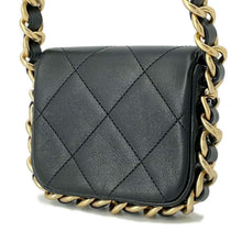 Load image into Gallery viewer, CHANEL Matelasse  Flap Bag ChainShoulder Bag BlackAS2833 Calf Leather Size Mini
