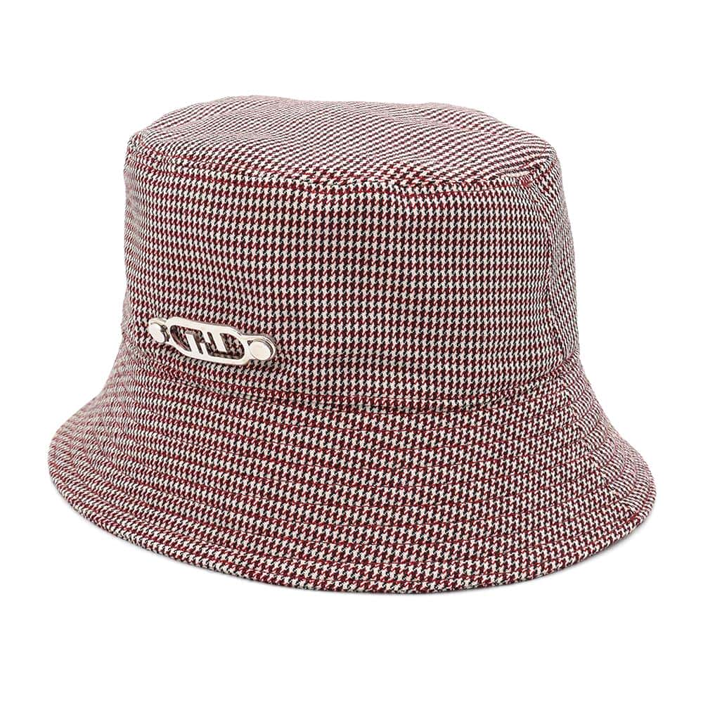 FENDI O'Lock bucket hat Size S Red/BlackFXQ801 Wool 97% Polyester3%