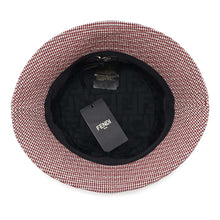 Load image into Gallery viewer, FENDI O&#39;Lock bucket hat Size S Red/BlackFXQ801 Wool 97% Polyester3%
