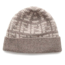 Load image into Gallery viewer, FENDI FF logo knit hat Size S/M BeigeFXQ913 Cashmere100%
