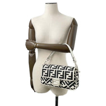 Load image into Gallery viewer, FENDI Mamma baguette White/Black8BR600 Canvas
