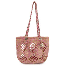 将图像加载到图库查看器中，CHANEL Small Shopping Bag PinkAS4714 Raffia Leather
