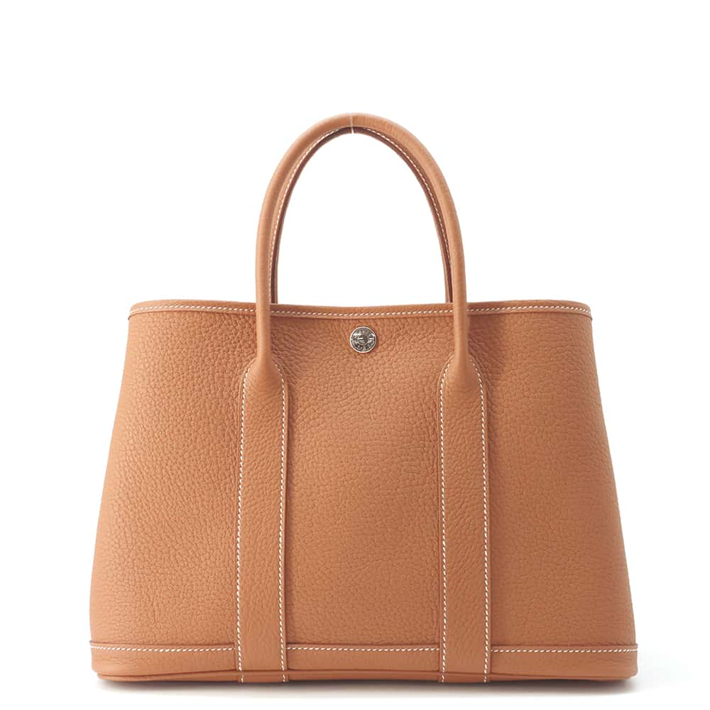 HERMES Garden Party Gold Negonda Leather Size TPM