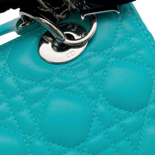 Load image into Gallery viewer, Dior Lady Dior 2WAYHandbag Turquise BlueCAL44551 Lambskin Size Medium
