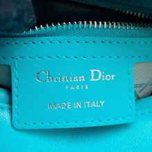 将图像加载到图库查看器中，Dior Lady Dior 2WAYHandbag Turquise BlueCAL44551 Lambskin Size Medium
