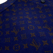 Load image into Gallery viewer, LOUIS VUITTON Monogram Skirt Size 40 Navy Wool 99% Silk1%
